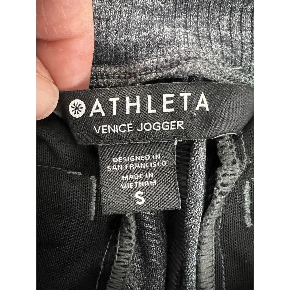 Athleta Women's Venice Jogger Pants Size S Heather Gray Casual Drawstring - Picture 5 of 10